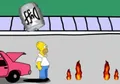 The Simpsons in Homers beer run