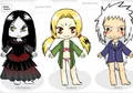 Vestir a los ninjas Orochimaru, Tsunade y Jiraya