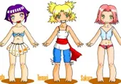 Imagen del juego: Vestir a Temari, Hinata y Sakura