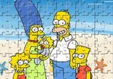 Puzzle de los Simpson en la playa